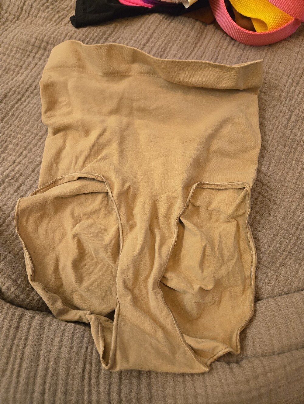 SKIMS 4x/5x Seamless High-Waist Shaper Briefs in Beige
